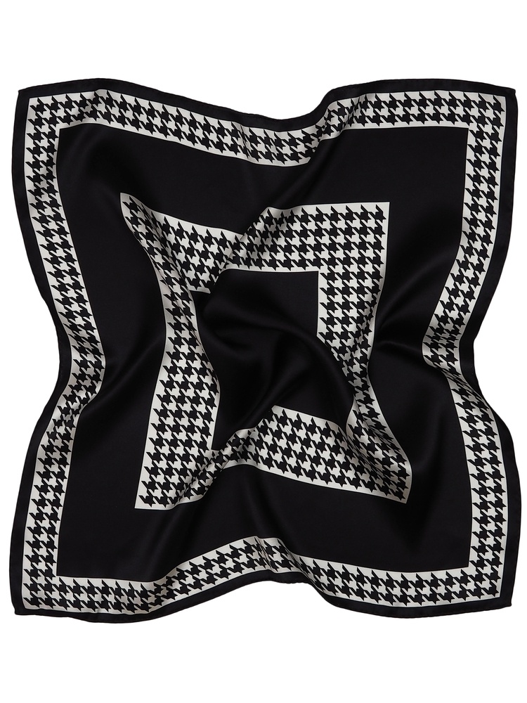 AD5-004 Apaszka jedwabna drukowana dwustronnie, pepitka 55x55 cm